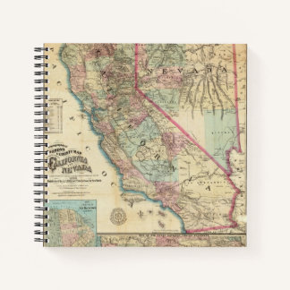 Cuaderno Topográfico Railroad and County Map, California