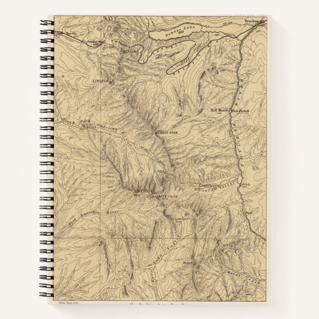 Cuaderno Topography TruckeeDonner Pass Region, California (Anverso)