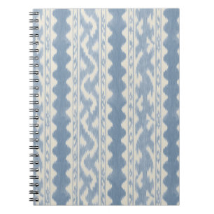 Cuaderno Tormenta Azul Ikat, Fina franja escalonada