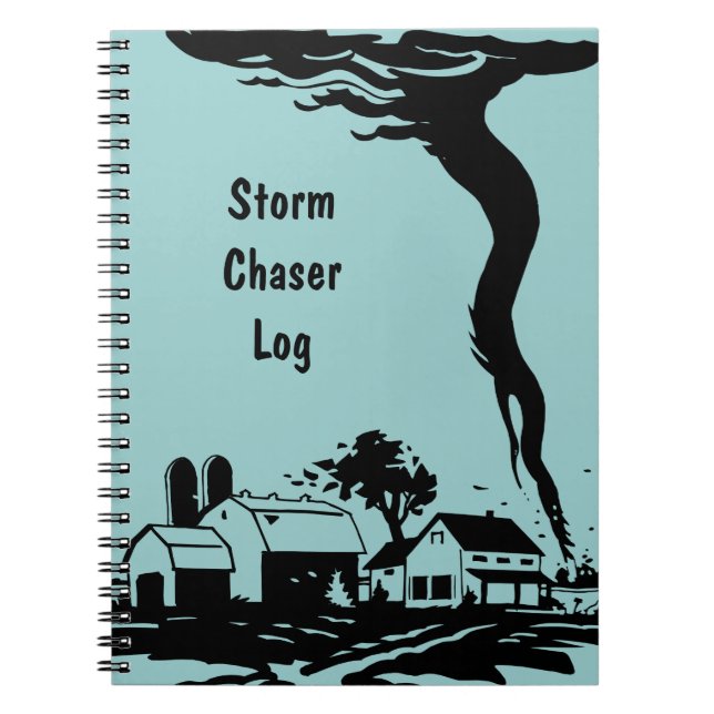 Cuaderno Tormenta Chaser Tornado Twister Meteorología del T (Frente)