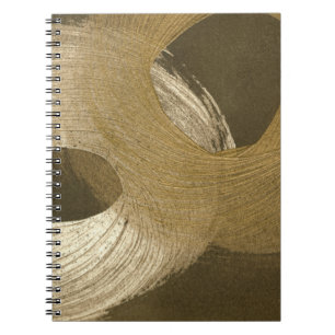 Cuaderno Tormenta de arena circular en Tan y Brown oscuro