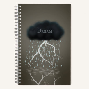 Cuaderno Tormenta de lluvia en Sepia Dreamscape Surreal Per