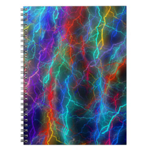 Cuaderno Tormenta de relámpagos de arcoíris colorido