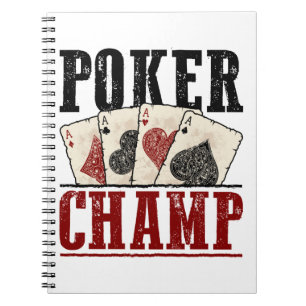 Cuaderno Torneo del jugador de campeón de póquer