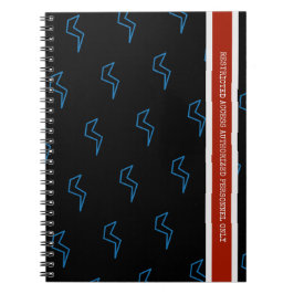 Cuaderno Tornillo de luz de acceso restringido de color roj