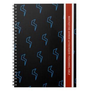 Cuaderno Tornillo de luz de acceso restringido de color roj