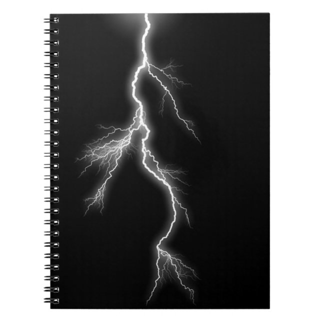 Cuaderno Tornillo relámpago, cielo negro (Frente)