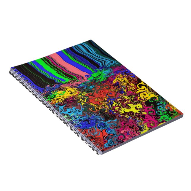 Cuaderno Tornillos colorantes abstractos / aplastados / esp (Lado Derecho)