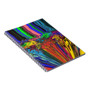 Cuaderno Tornillos colorantes abstractos / machacados y pin