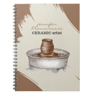 Cuaderno Torno de alfarería cerámica arcilla escultura eleg