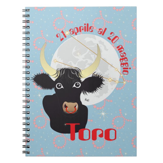 Cuaderno Toro 21 aprile al 20 maggio Taccuino (Frente)