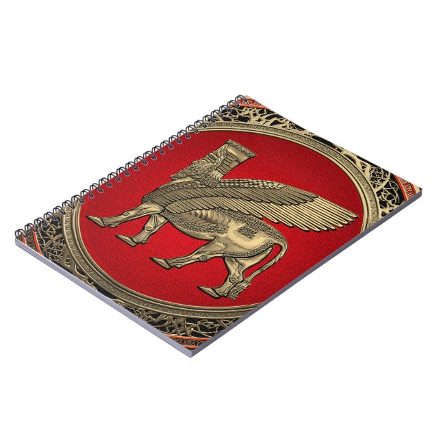 Cuaderno Toro alado asirio - Lamassu dorado (Lado Izquierdo)