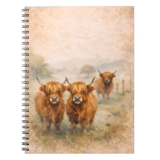 Cuaderno Toro de las Tierras Altas - Animales en Acuarela