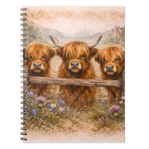 Cuaderno Toro de las Tierras Altas - Animales en Acuarela