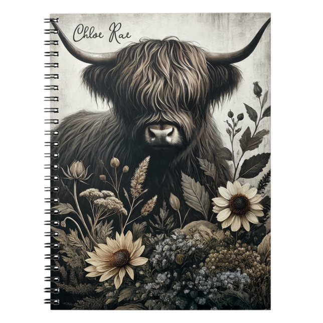 Cuaderno Toro Highland con girasol (Frente)