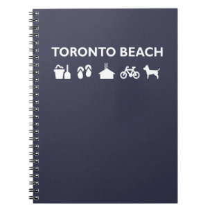 Cuaderno Toronto Beach Icons Monotone Dark