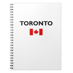 Cuaderno Toronto Canadá Bandera canadiense color claro