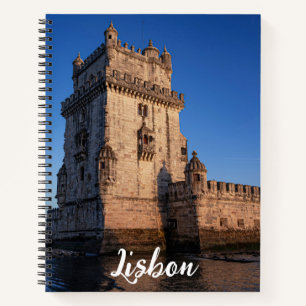 Cuaderno Torre Belem al atardecer en Lisboa, Portugal