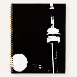 Cuaderno Torre CN de Toronto vector en blanco y negro