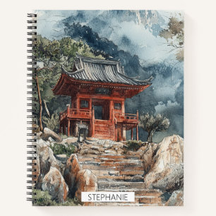 Cuaderno Torre de la Montaña Carmesí Tinta Lavada (2)