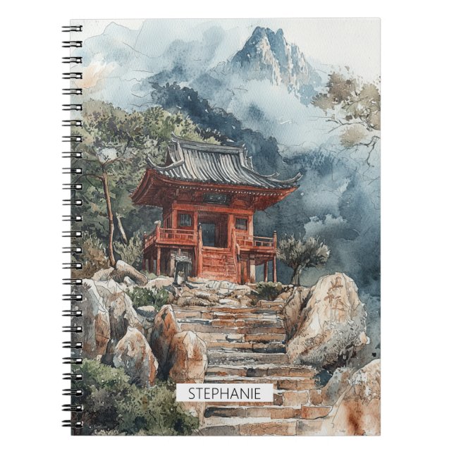 Cuaderno Torre de la Montaña Carmesí Tinta Lavada (2) (Frente)
