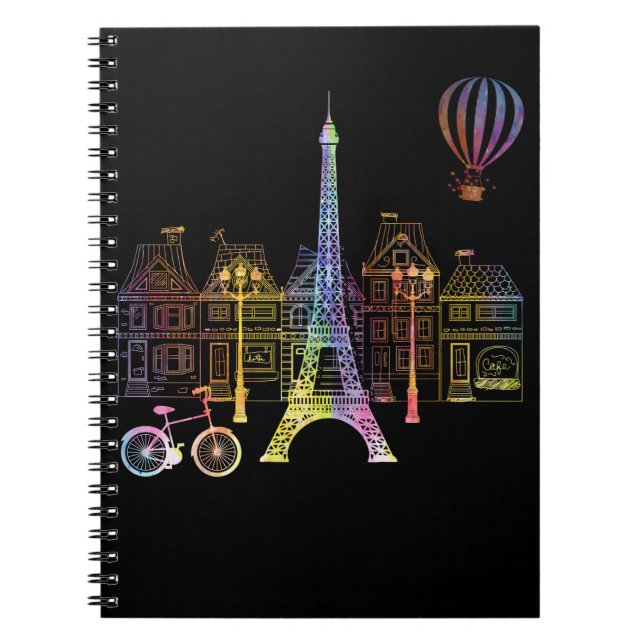 Cuaderno Torre Eiffel Ama Francia Mujeres París (Frente)