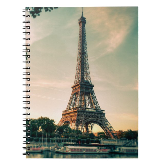 Cuaderno Torre Eiffel arrojar almohada (Frente)
