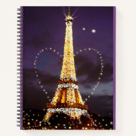 Cuaderno Torre Eiffel con corazón