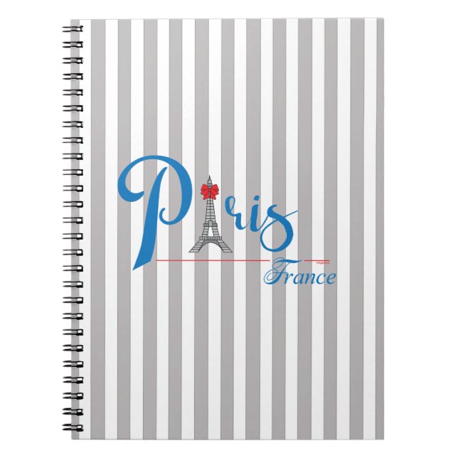 Cuaderno Torre Eiffel de París - Azul (Frente)