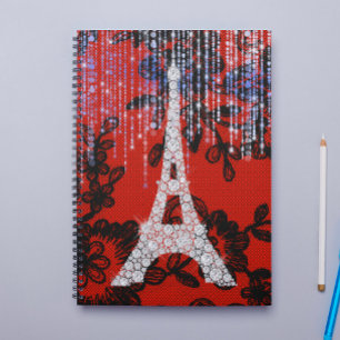 Cuaderno Torre Eiffel en la encaja