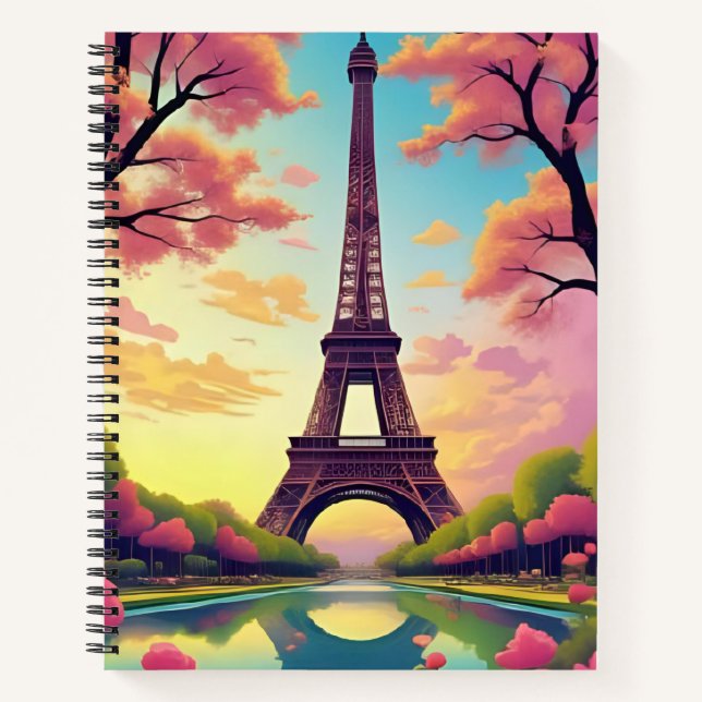 Cuaderno Torre Eiffel en Primavera (Anverso)