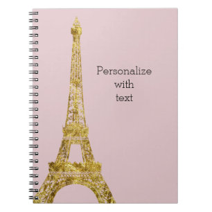 Cuaderno Torre Eiffel Glam Gold