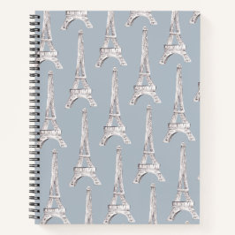 Cuaderno Torre Eiffel París Patrón francés