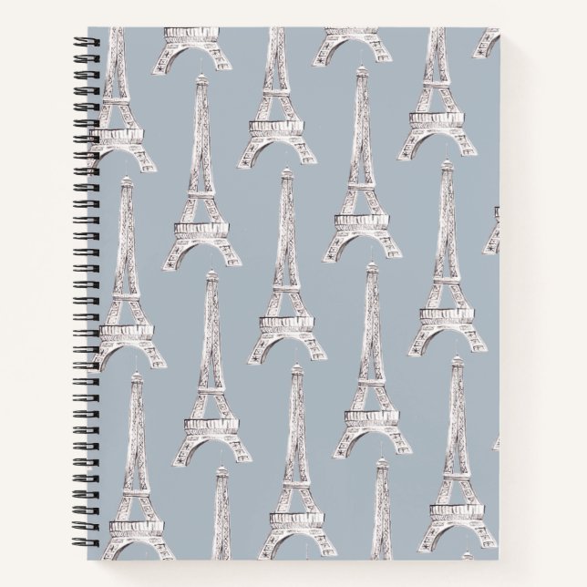 Cuaderno Torre Eiffel París Patrón francés (Anverso)