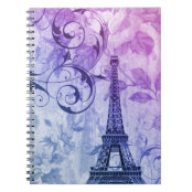 Cuaderno Amor París con la torre Eiffel en modelo del 