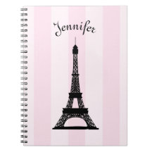 Torre Eiffel rosada parisiense elegante del negro