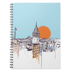 Cuaderno Torre Gálata y distrito de Gálata de Beyoglu Ist