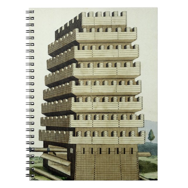 Cuaderno Torre movible con galerías externas y un additio (Frente)