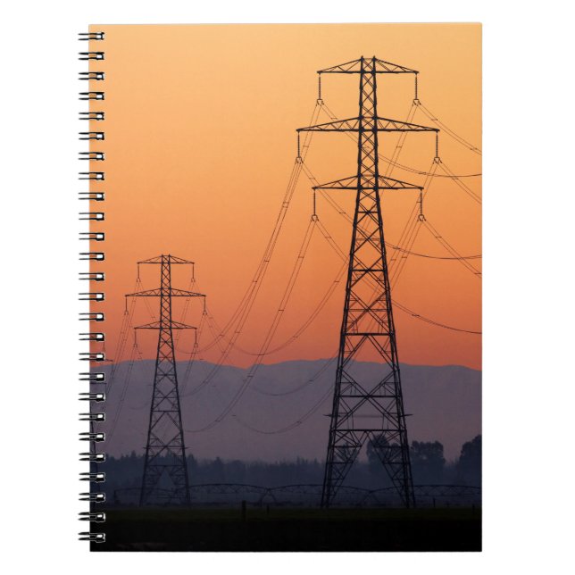 Cuaderno Torres de Energía al Atardecer (Frente)