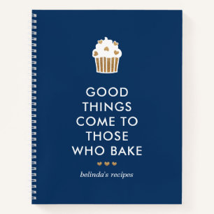Cuaderno Torta de oro de imitación Blue Good Things Baking 