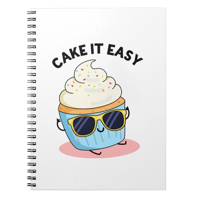 Cuaderno Torta Fácil Chiste De Cupcake Divertido  (Frente)