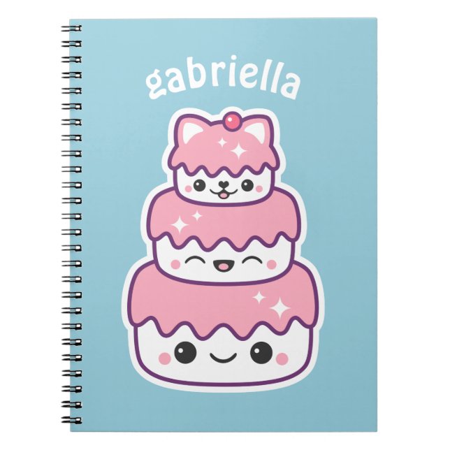 Cuaderno Torta linda del gato del gatito (Frente)