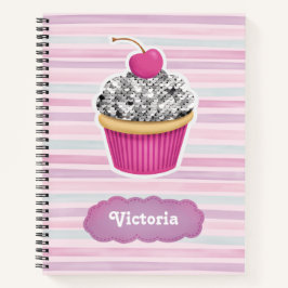 Cuaderno Torta rosa cúpula personalizada