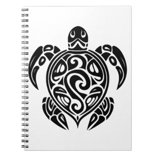 Cuaderno Tortuga de buceador de tatuaje de bonito