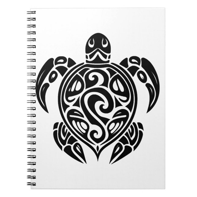 Cuaderno Tortuga de buceador de tatuaje de bonito (Frente)