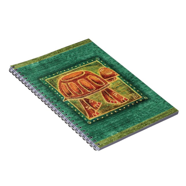 Cuaderno Tortuga de desierto en pastel del aceite (Lado Derecho)