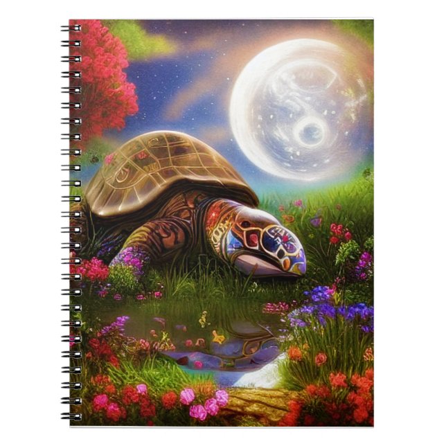 Cuaderno Tortuga de fantasía colorida  (Frente)