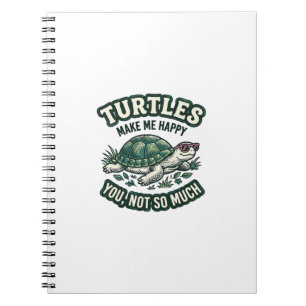Cuaderno Tortuga Divertida Me Hace Feliz Vintage