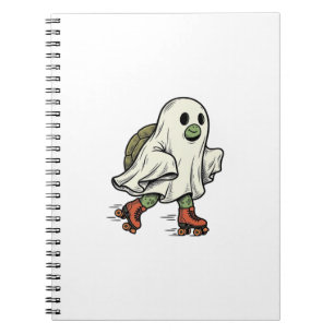 Cuaderno Tortuga Fantasma Patinaje Sobre Ruedas Diseño Vint