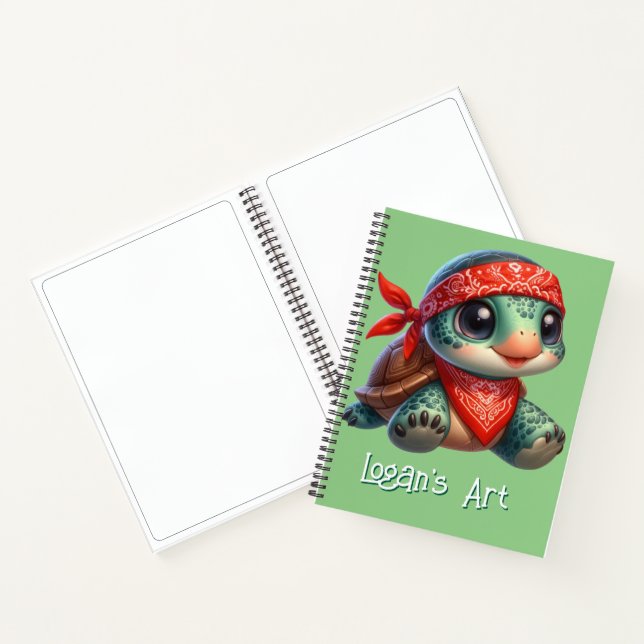 Cuaderno Tortuga Funky Niños Boceto  (Interior)